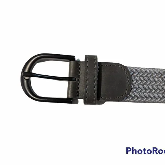Unisex Silver Knit Stretch Belt - Picture 2 of 4